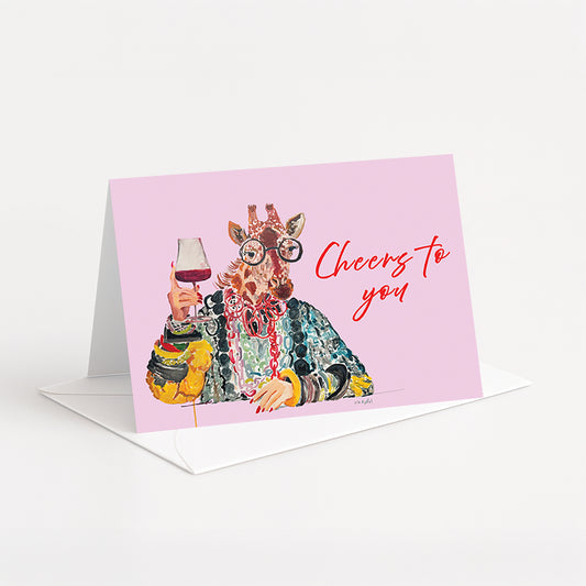 Iris Apfel Giraffe Greeting Card