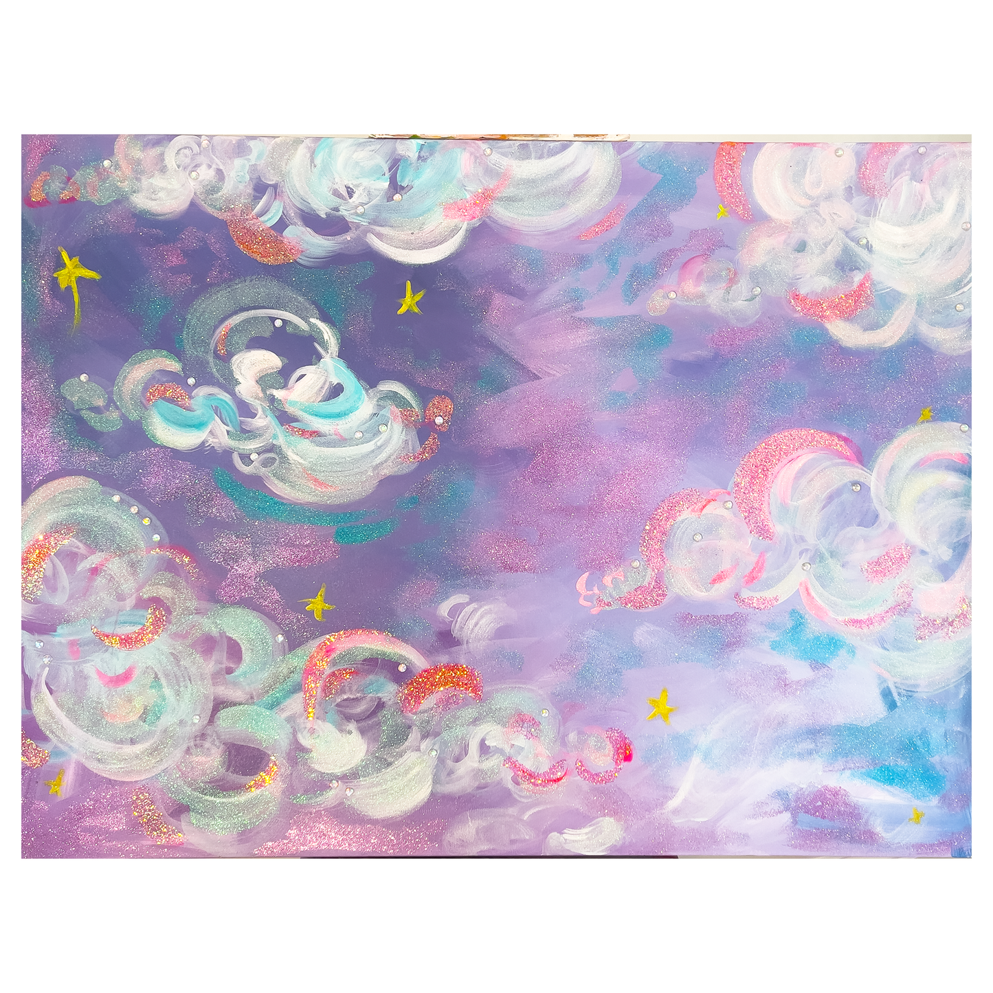 Cotton Candy Clouds Painting