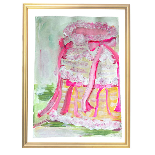 Pink Cake on Paper