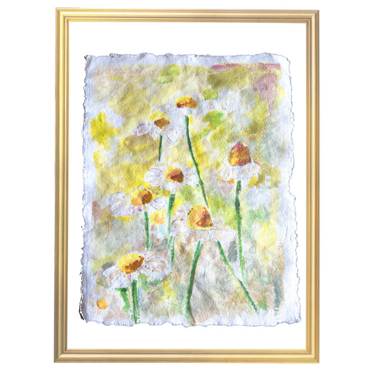 Yellow Daisy Flowers on paper