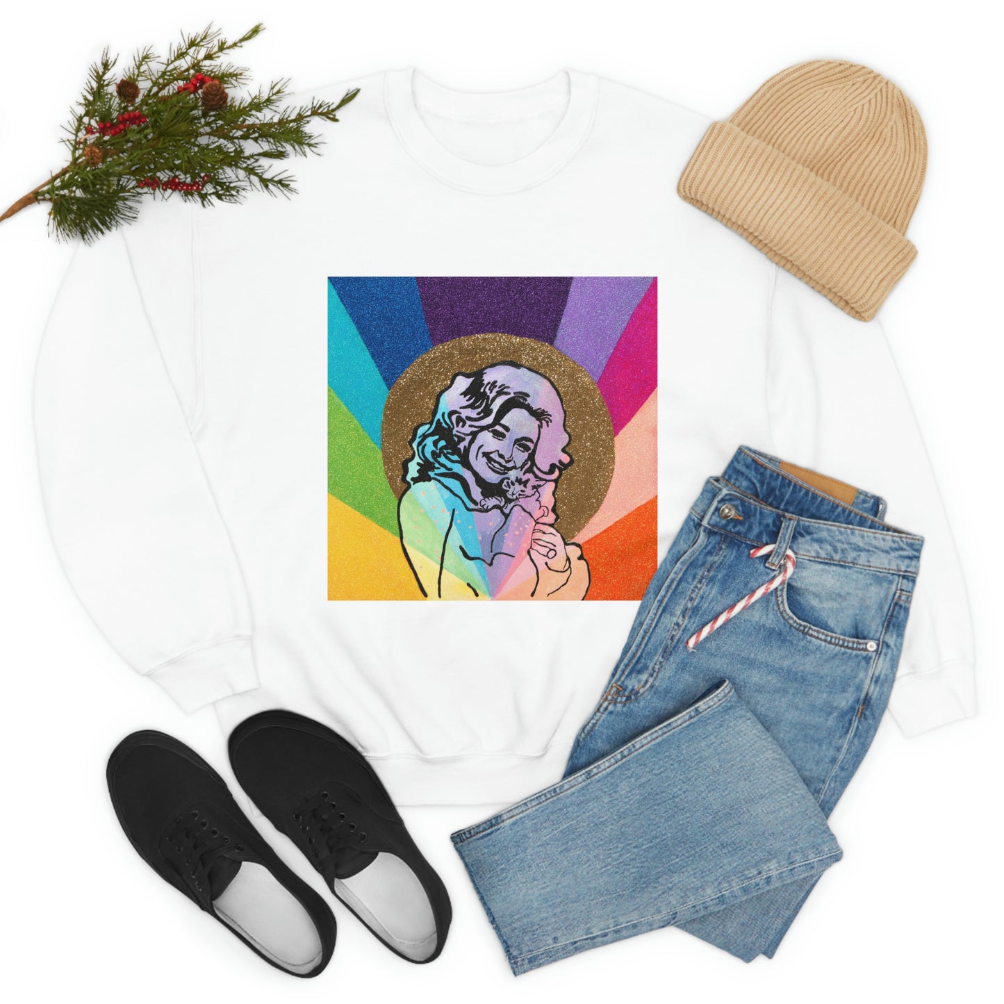 Rainbow Dolly Parton Sweatshirt