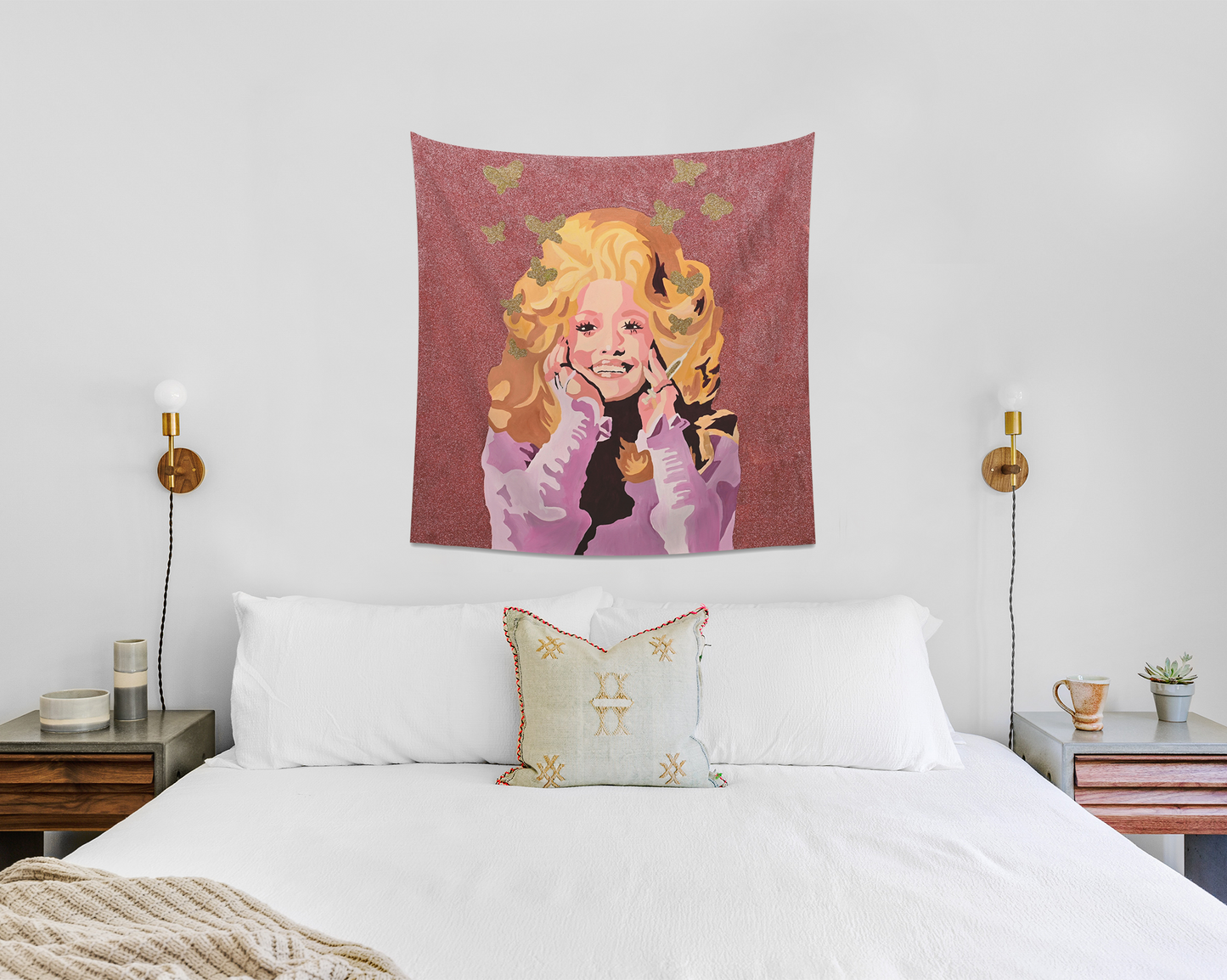 Dolly Parton Butterfly Wall Tapestry